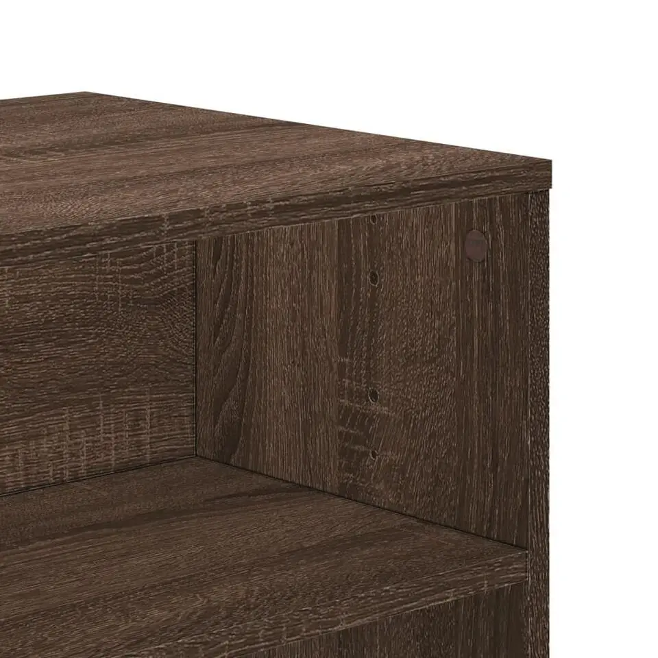 vidaXL - TV-meubel met 2 legplanken - Bruin eiken - Hout - 120x40x40 cm
