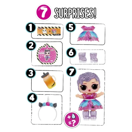 MGA Entertainment L.O.L. Surprise Glitter Glow in Sidekick, 1 Stück, 2-fach sortiert