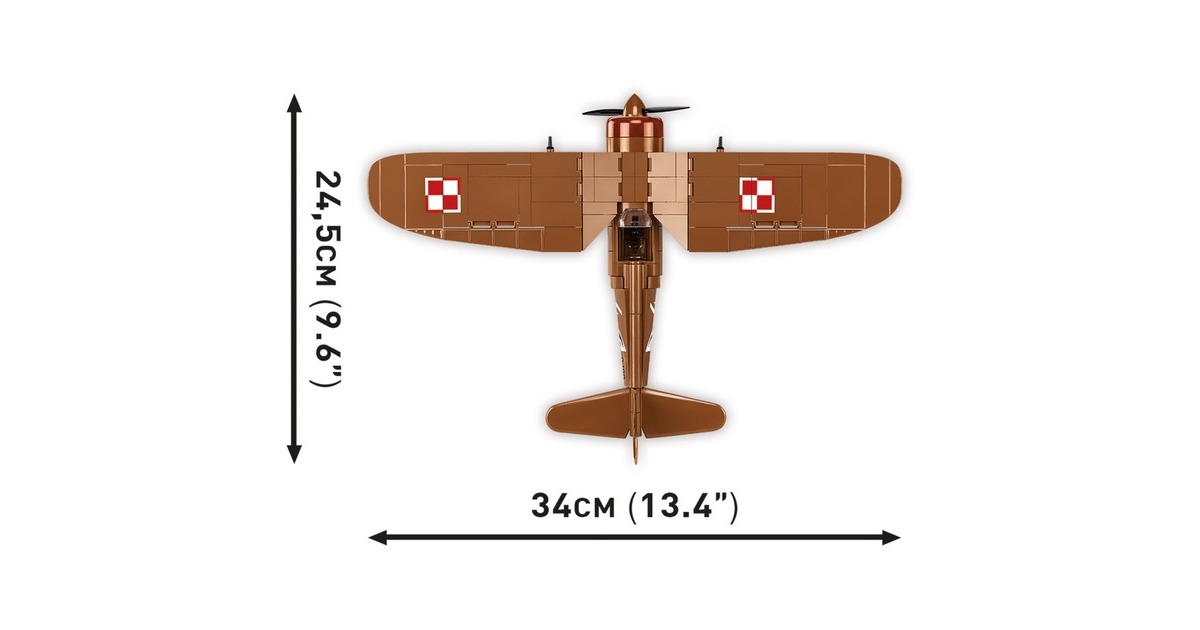 COBIHistorical Collection - PZL P.11c Constructiespeelgoed  (Schaal 1:32)