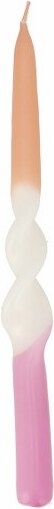dinerkaars Duo Dip Swirl oranje / lichtroze 10 uur D 2 H 30 cm
