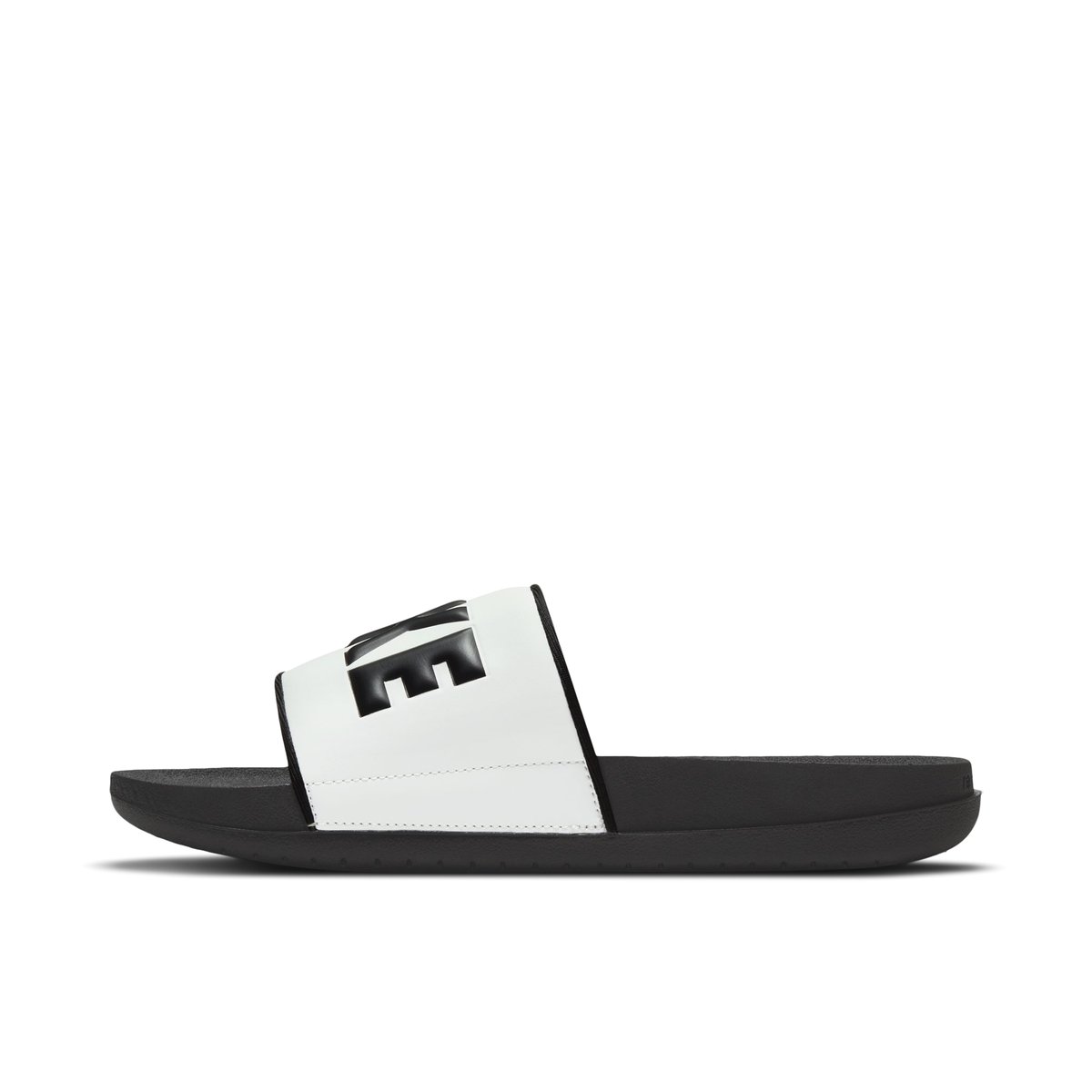NIKE-Offcourt-Sandales athlétiques à glissière - Talon plat - Blanc/Noir