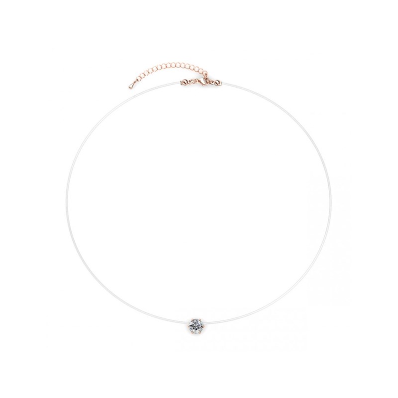 Collier Mermaid's Tears - Or Rosé et Cristal