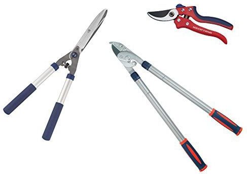 Snoeischaren - 3-delige Set - Staal - Ergonomische Handgrepen