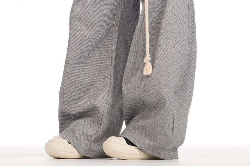 rinkoplan - Hoge taille effen wijde broek
