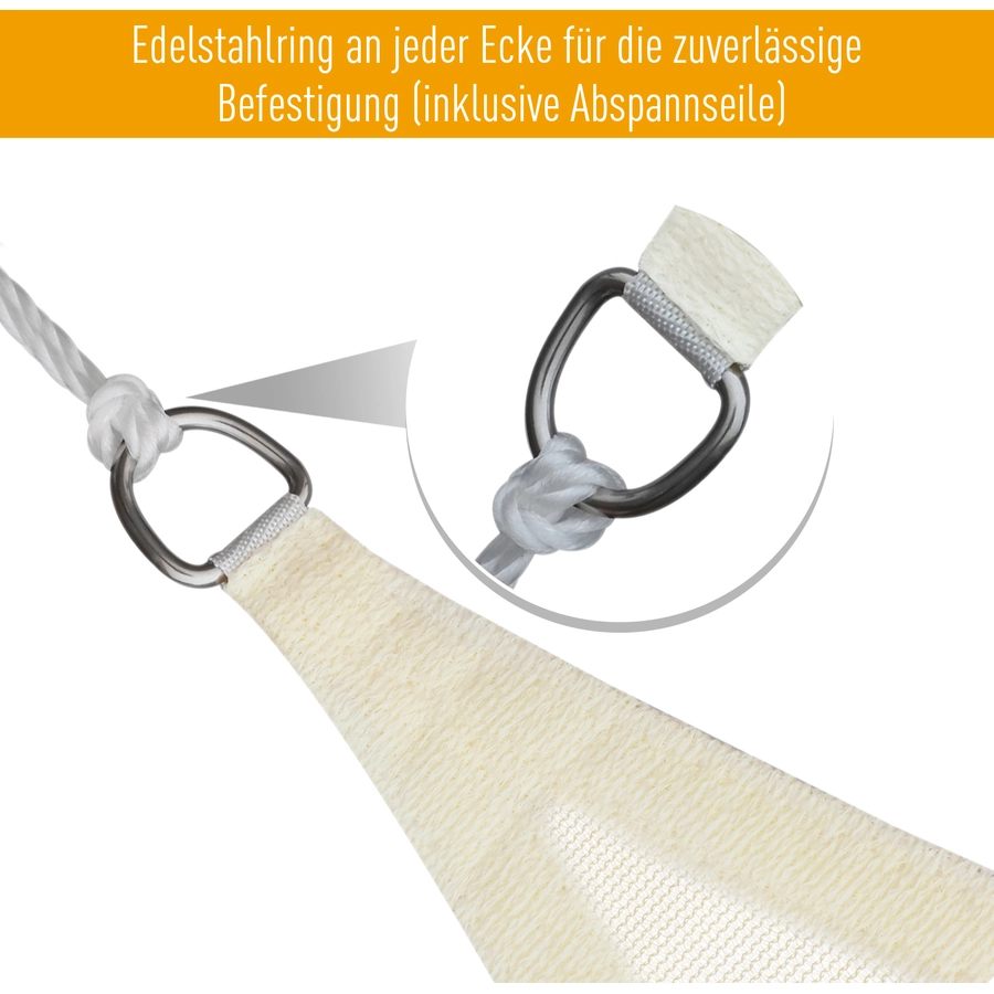 Outsunny Sonnensegel als Dreieck grau