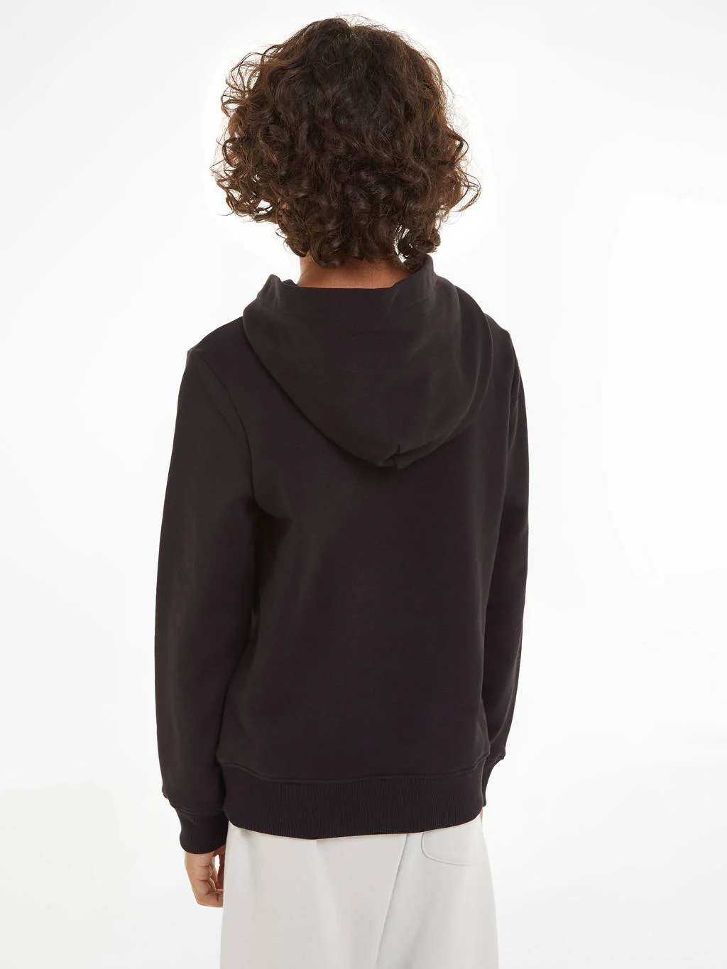 Calvin Klein hoodie Terry met logo zwart