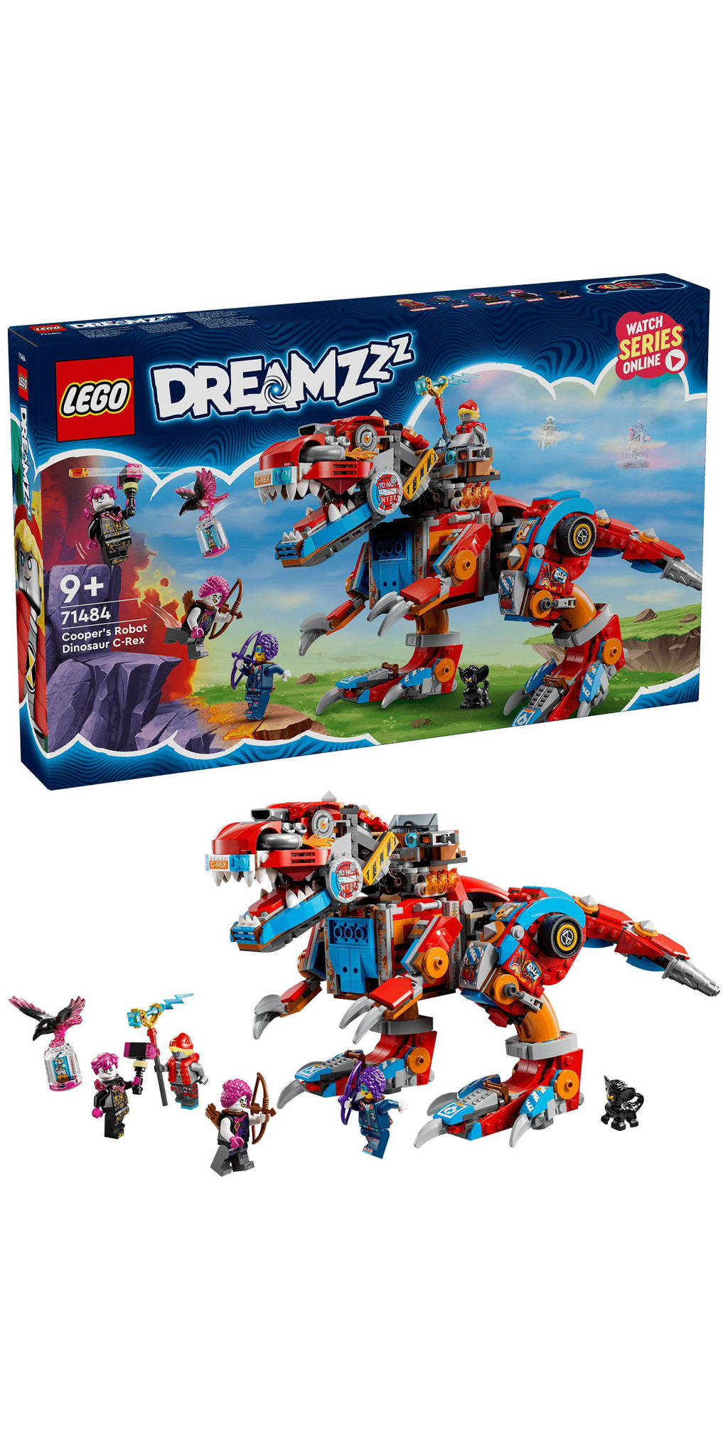 Leuke bouwset2-in-1 Coopers robotdinosaurus C. Rex Dinosaurus Speelgoed voor Kinderen 71484 DREAMZzz