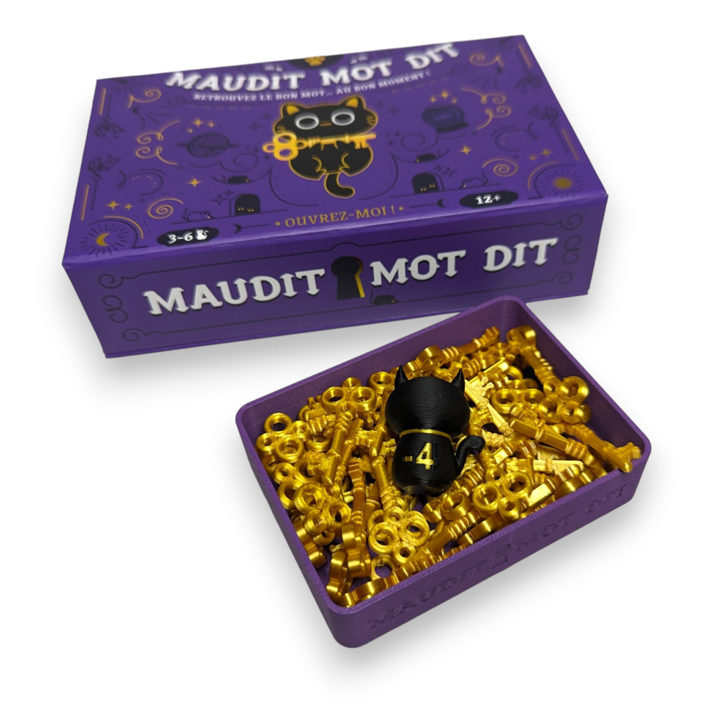 Maudit Mot Dit – Un Chat, 50 clés points et une boite compatible en 3D