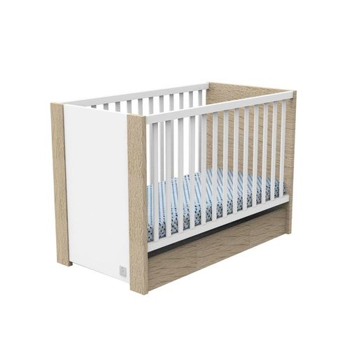 Lit bébé 60x120 ANTONIN Bois Blanc - SAUTHON