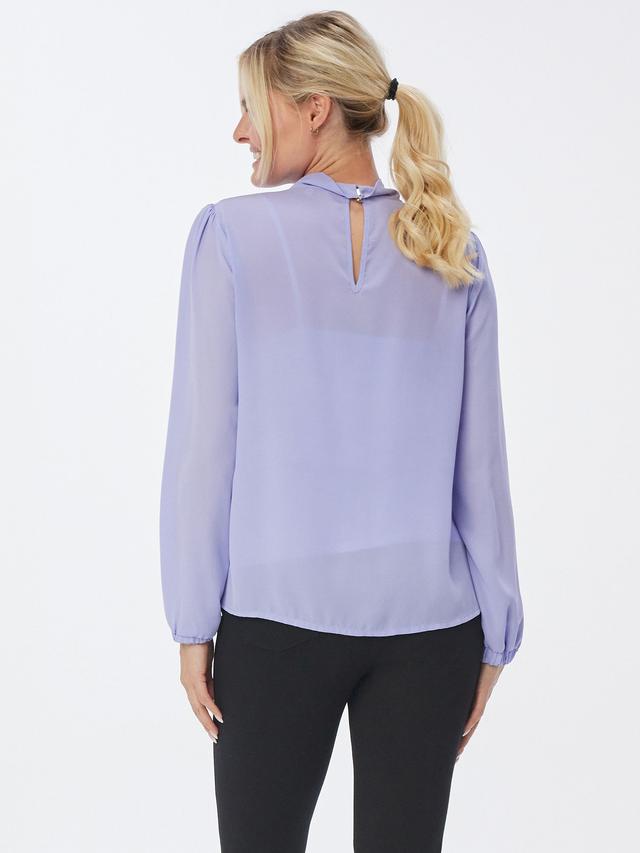Bluse Stehkragen mit Knotendetail