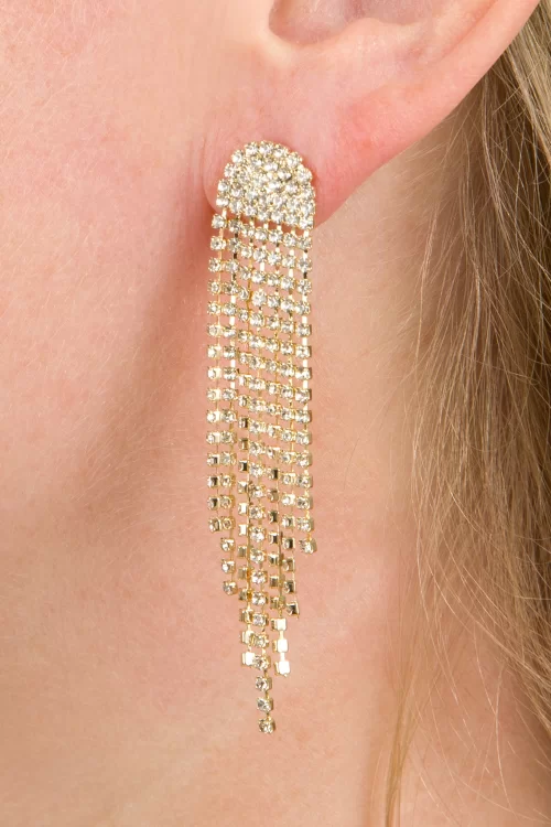 Day&Eve by Go Dutch Label Classic waterfall oorbellen in kristal