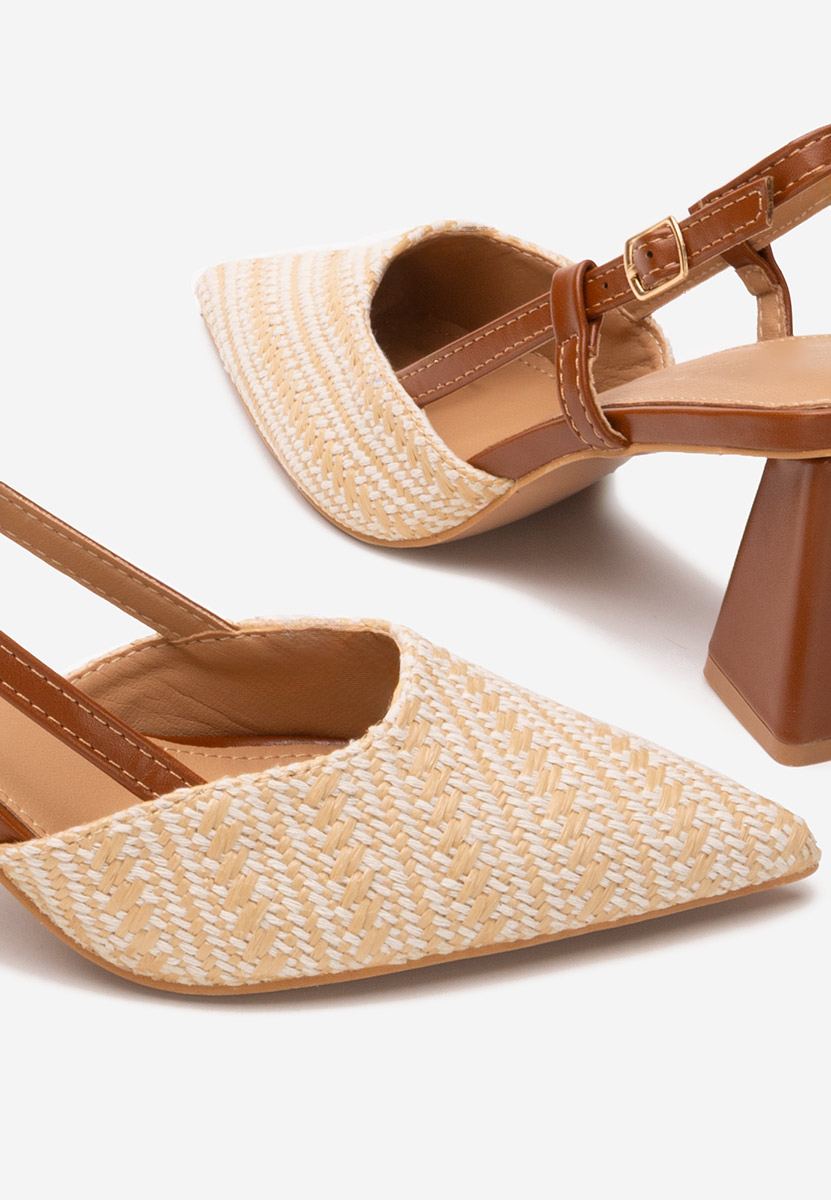 Chaussures slingback beige Monnyca V4