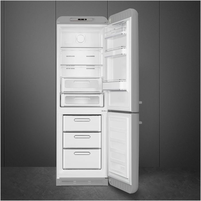 SMEG Kühl- Gefrierkombination 50's Retro Style FAB32RSV5 Polarsilber