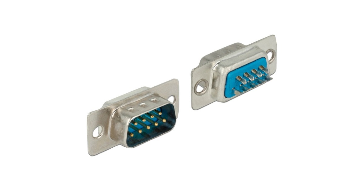DeLOCKConnector Sub-D 9 pin male stekker  (Zilver)