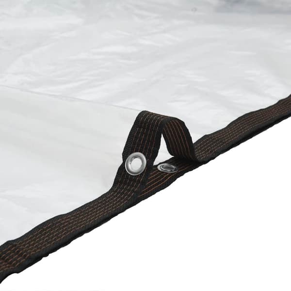 vidaXL Klar presenning med maljer 6x12 m polyetylen