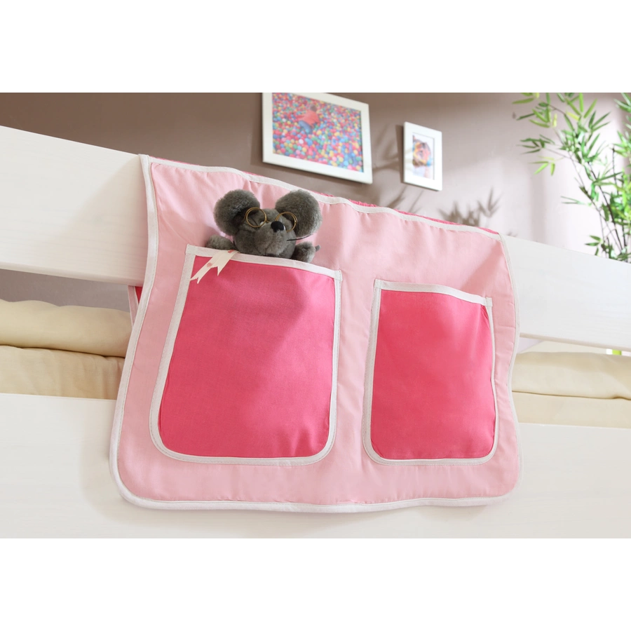 TICAA Kinder Bett-Tasche für Hochbett und Etagenbett Rosa-Pink
