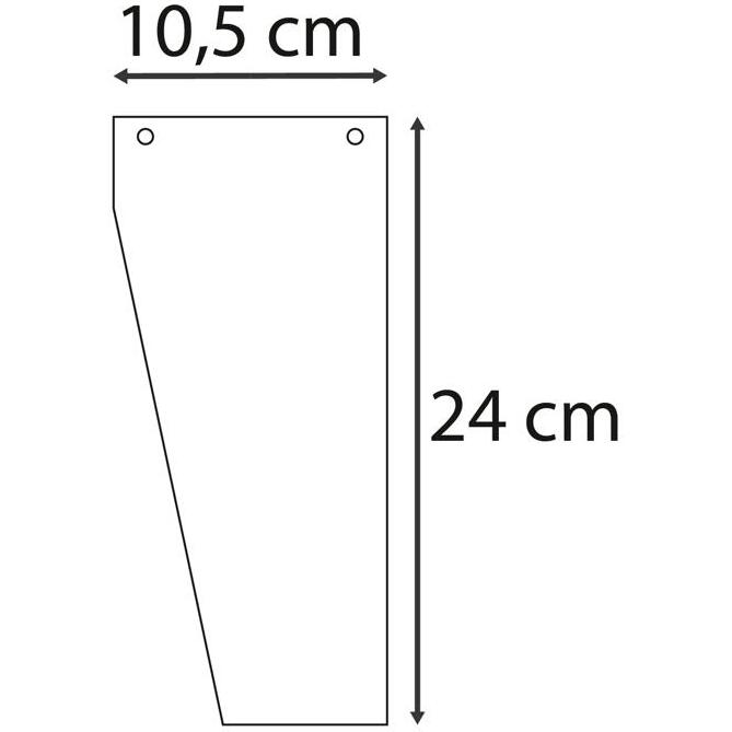 Paquet 100 fiches intercalaires trapézoïdales unies perforées Forever - 105x240mm
