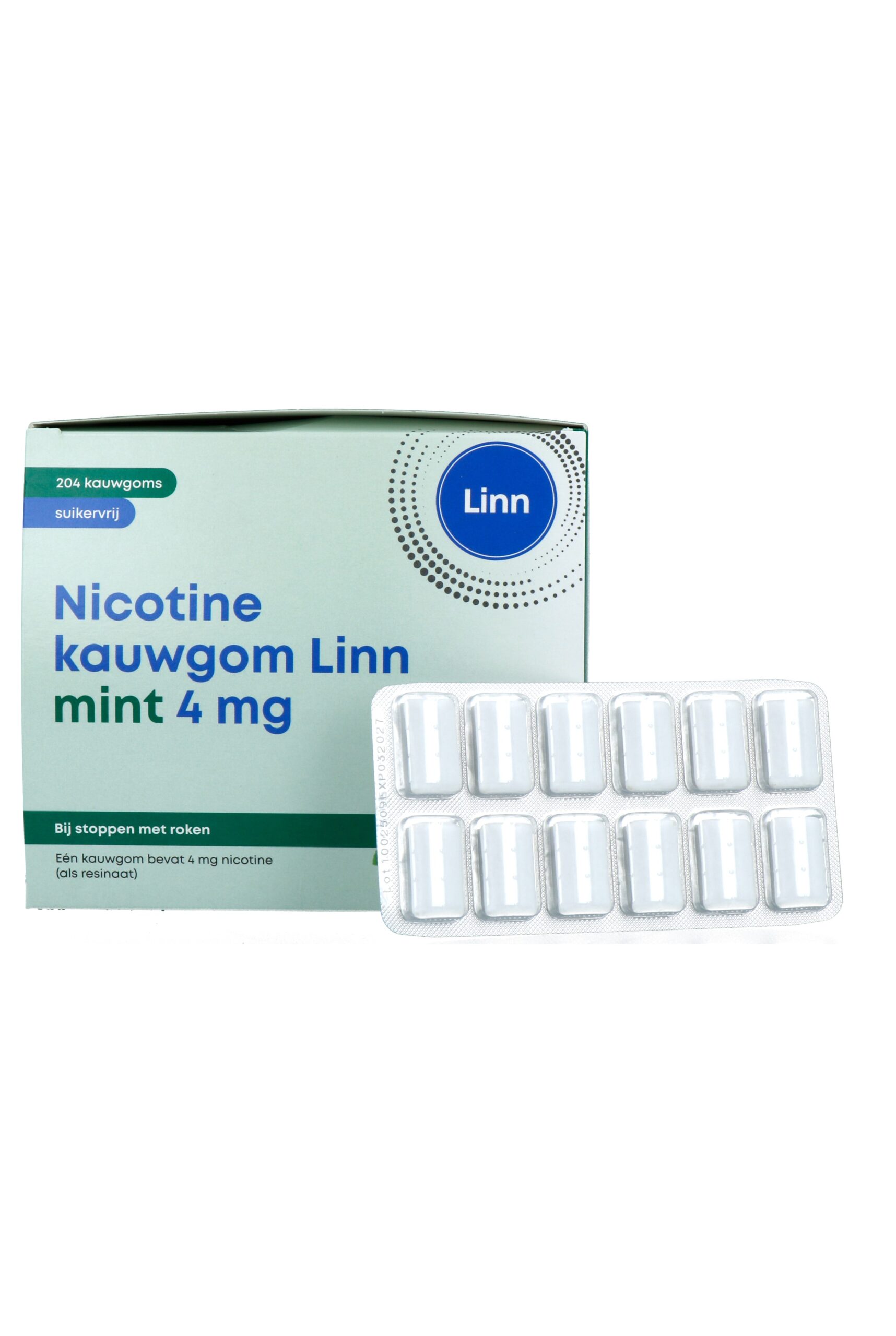 Linn Nicotine Kauwgom Mint 4Mg (204 stuks)