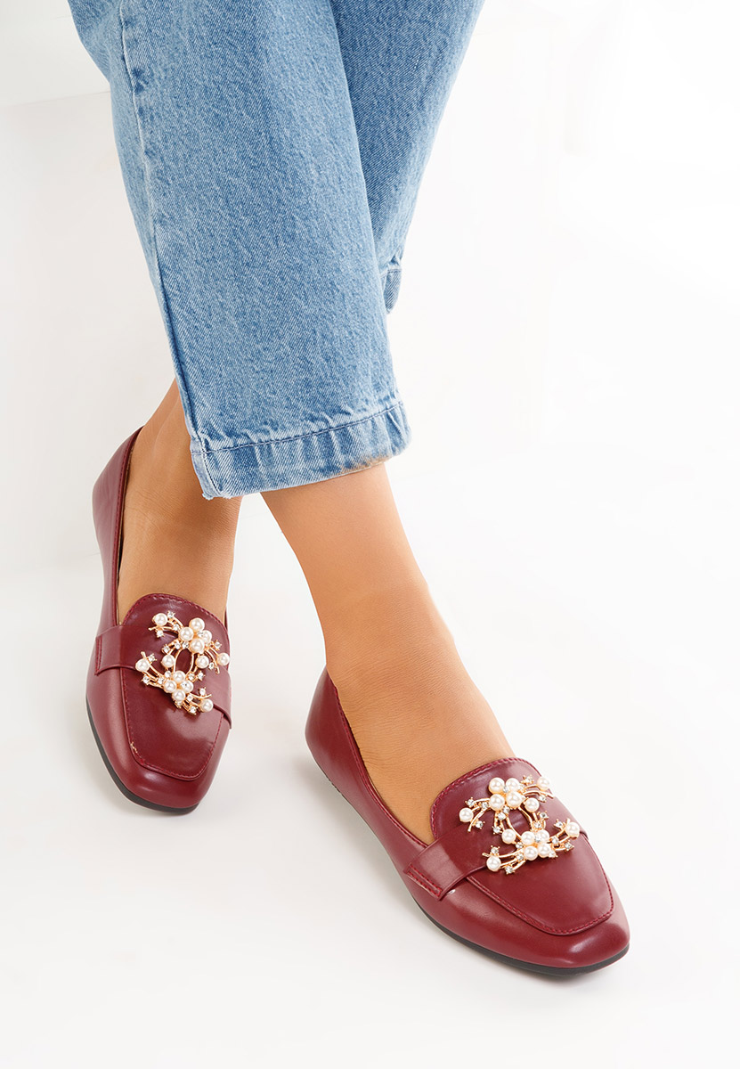 Mocassins élégants femme rouges Giulinello