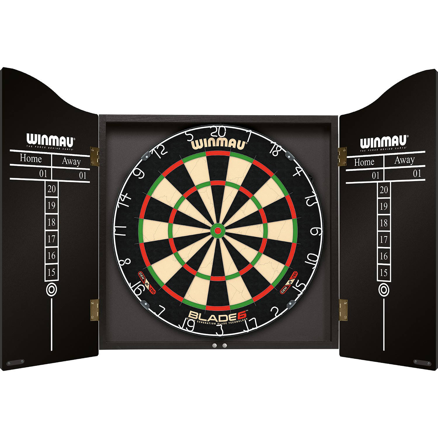 Winmau dartkabinet Blade 6 zwart Dartkabinet Blade 6 (zwart)