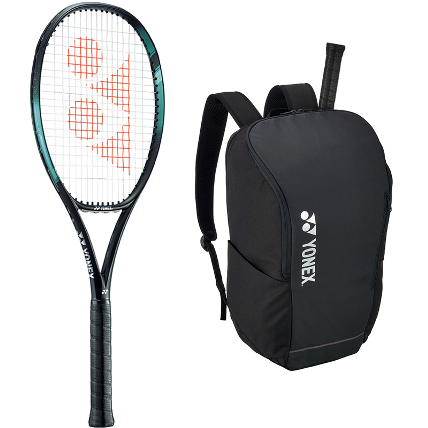 YONEX EZONE 98 305 GR. + BACKPACK ZWART