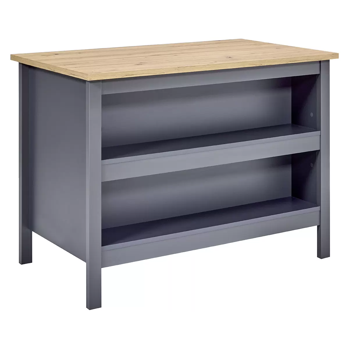 Kücheninsel Piazza Nero 1T3S anthrazit,Artisan Eiche