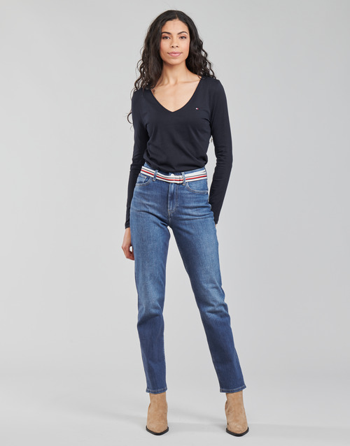 Tommy Hilfiger - NEW CLASSIC STRAIGHT HW A LEA - Bleu Medium