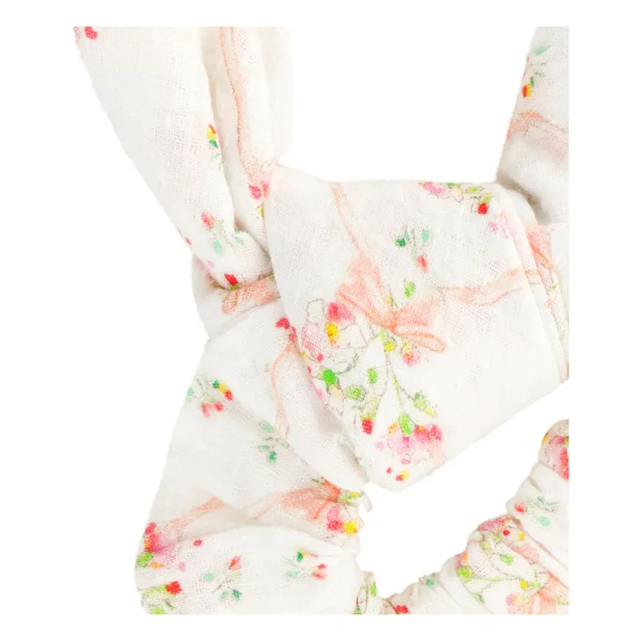 Bonton Chouchou Nœud Fleuri | Ecru