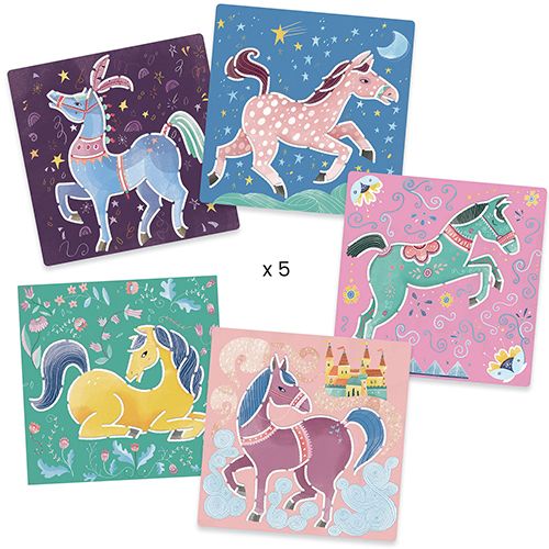 Djeco tekensjablonen paarden