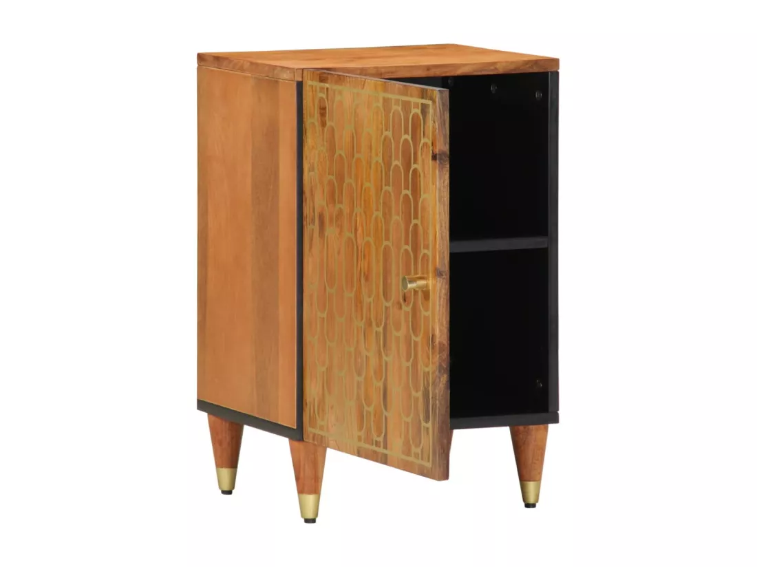 Armoire de salle de bain 38x33x58 cm bois massif de manguier