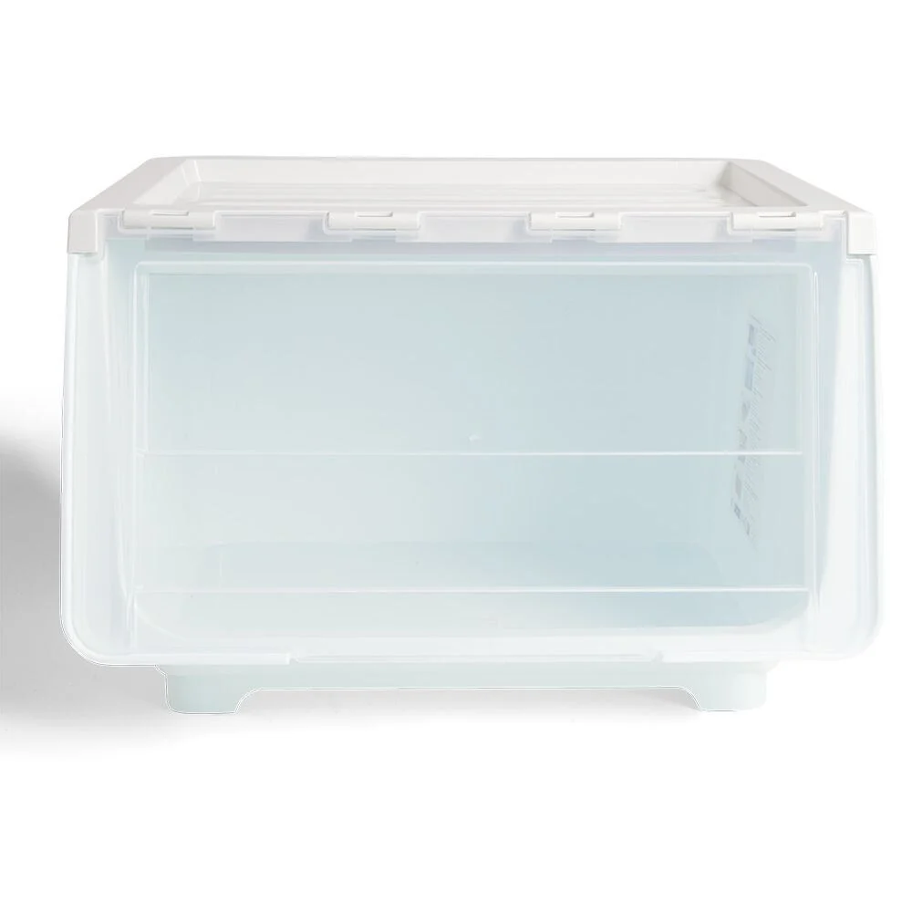 Boîte avec couvercle 45L bleu 43xH30,5x39cm
