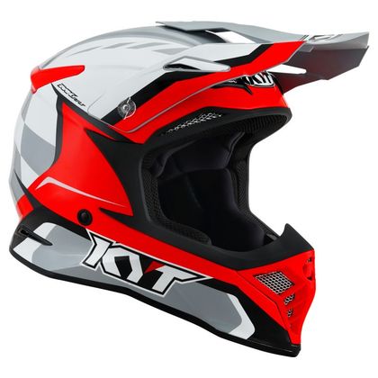 Casque cross KYT SKYHAWK - GLOWING - WHITE/RED 2023 - Blanc