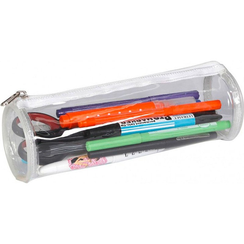 Trousse ronde transparente