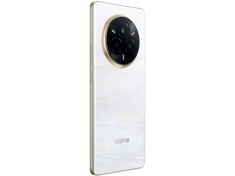 Realme 14 Pro 5G 256 GB Pearl White Android-Smartphone mit leistungsstarker Akkukapazität von 6000 mAh