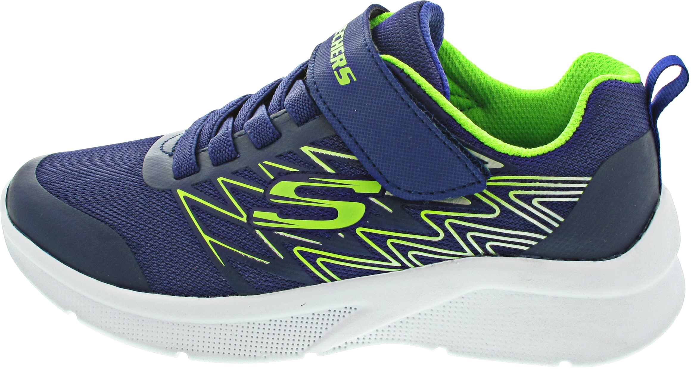 Skechers Microspec Sneaker Klett blau