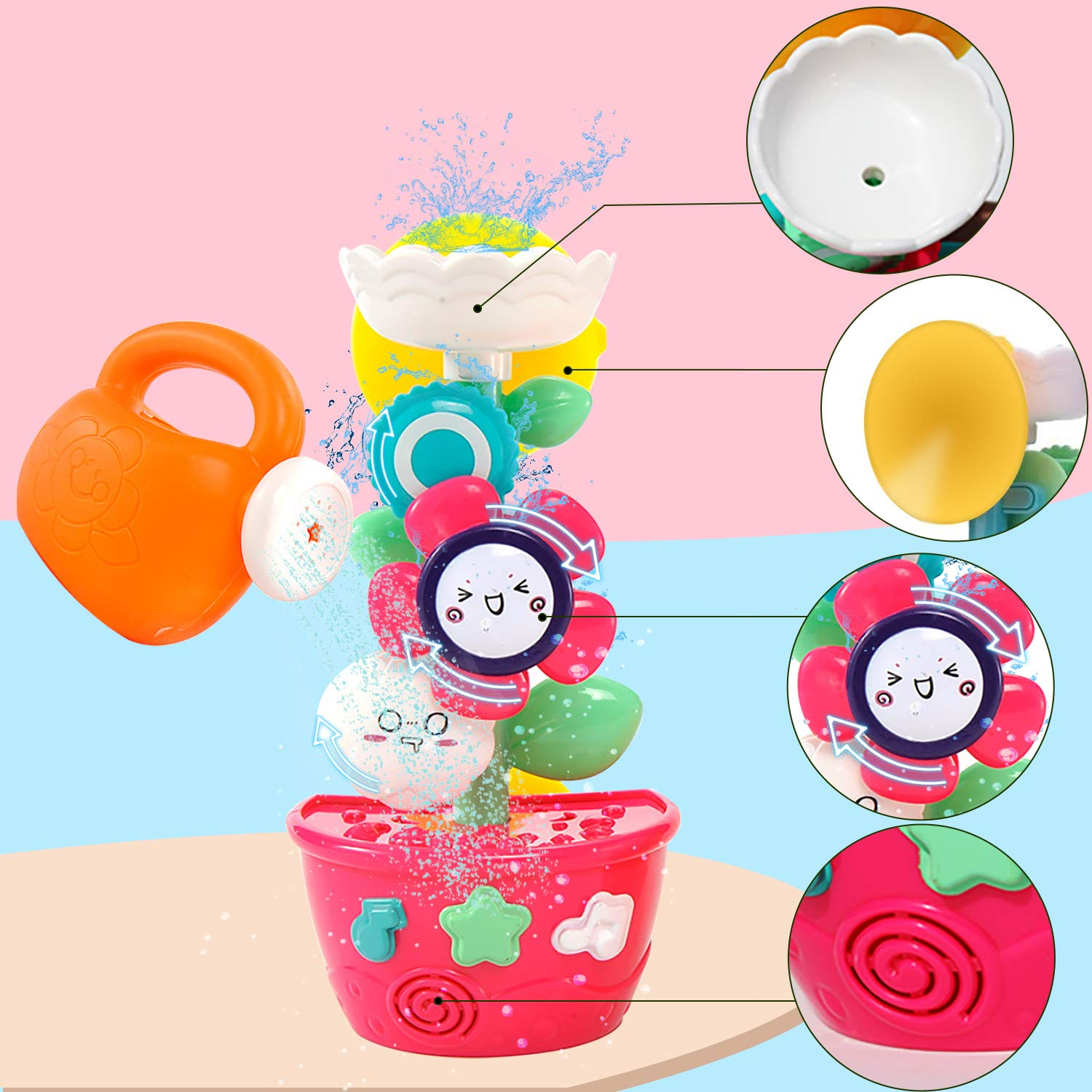 Süsses Kinder Spielzeug für die Badewanne - Blumentopf