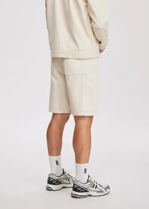 Drew twill korte broek off-white (CREME)