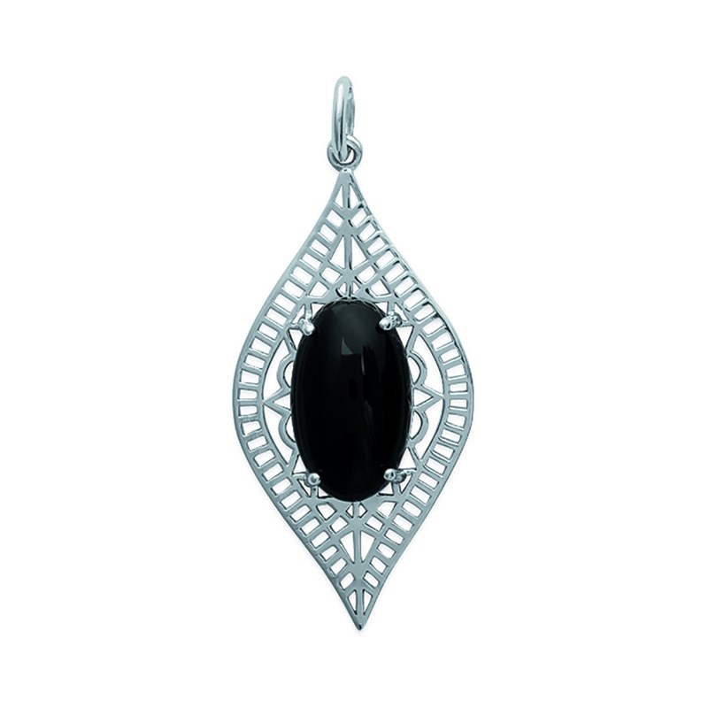 Pendentif Femme - Argent 925 - Onyx synthétique