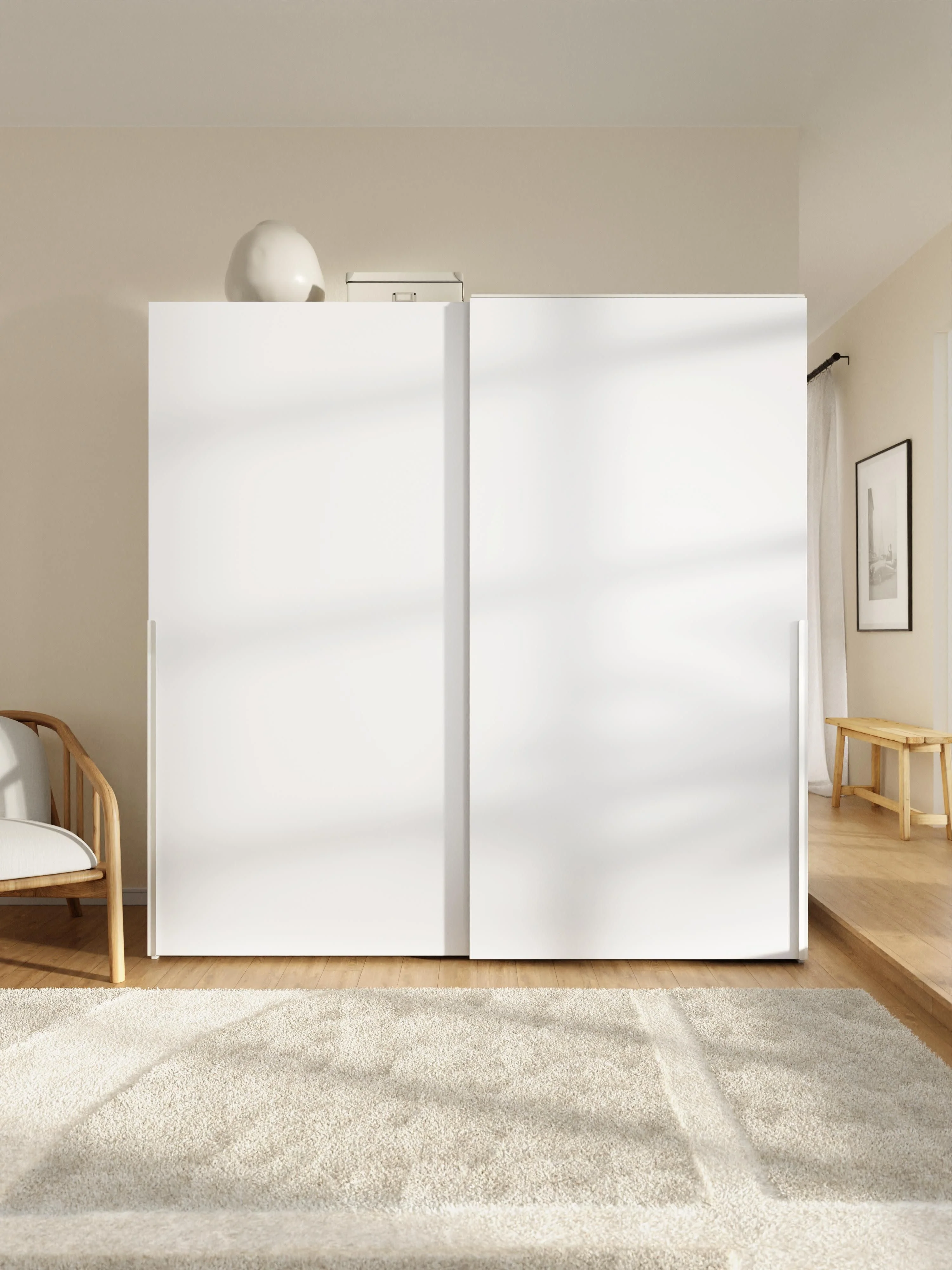 Modulaire schuifdeurkast Leon, 200 cm breed, in verschillende formaten