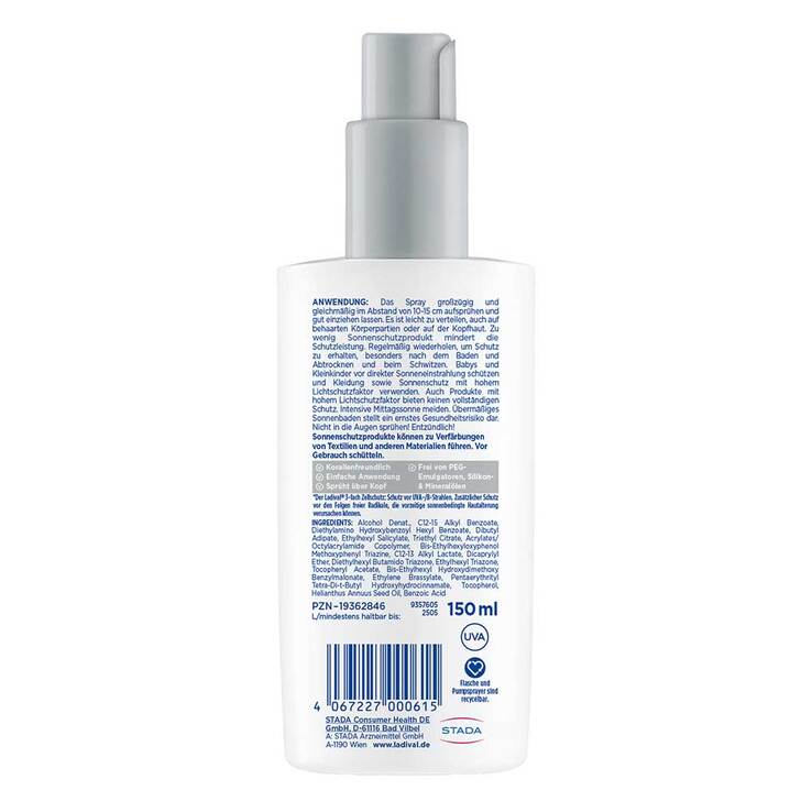 Ladival Aktiv Sonnenschutz-Spray LSF 50 + , 150 ml