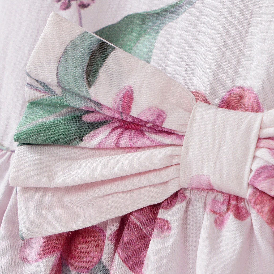 Yigga Festliches Mädchen Kleid mit Blumen-Print rosa
