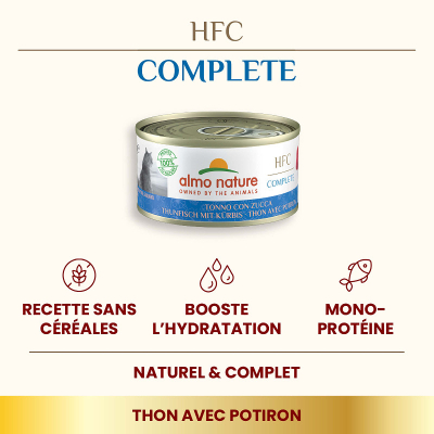 Almo Nature HFC Complete Katzenfutter Thunfisch mit Kürbis 70g