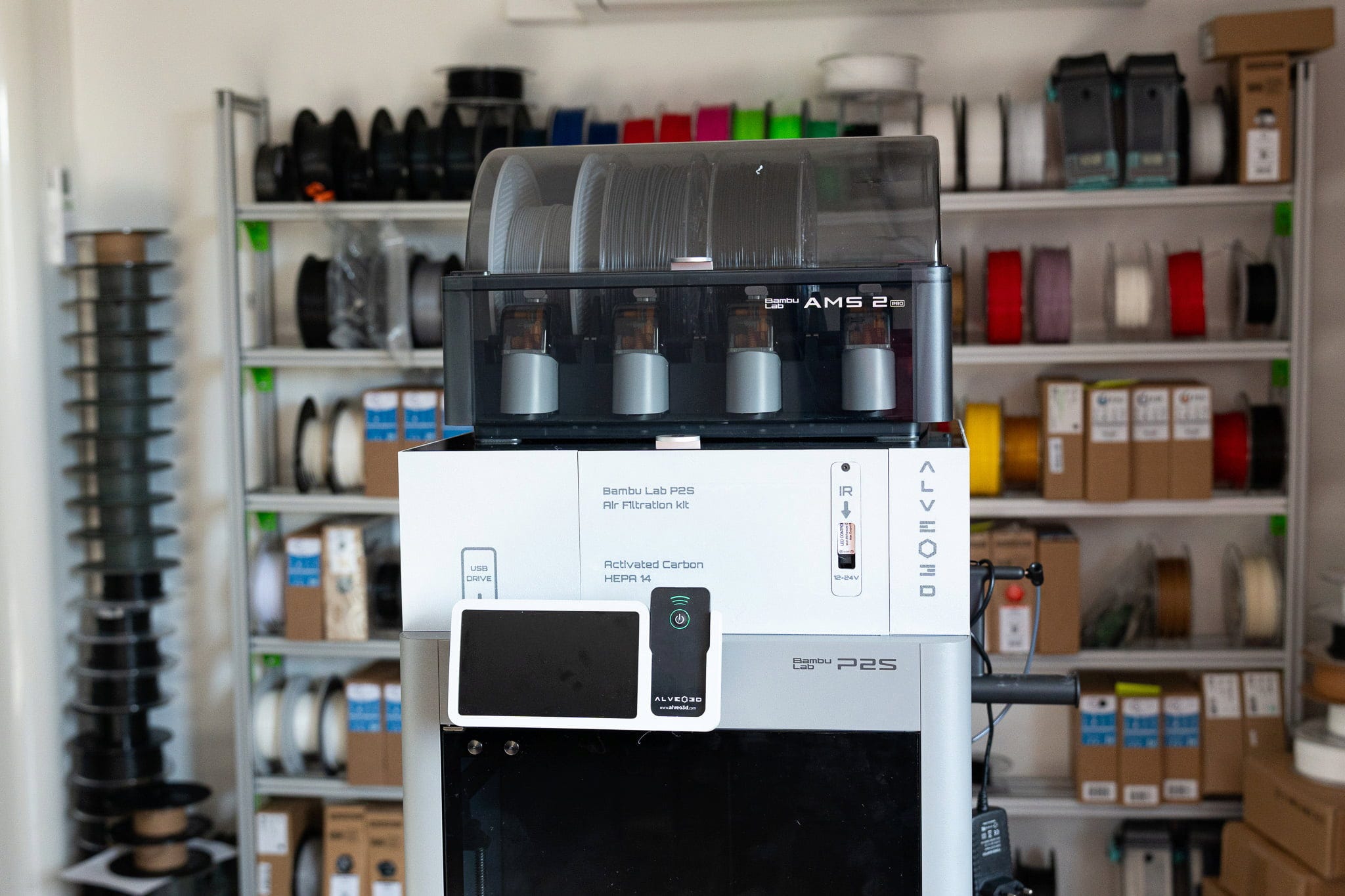 Alveo3D  Remote-Controlled Filtration Kit für Bambu Lab P2S    Filtrationskit für Bambu Lab Drucker