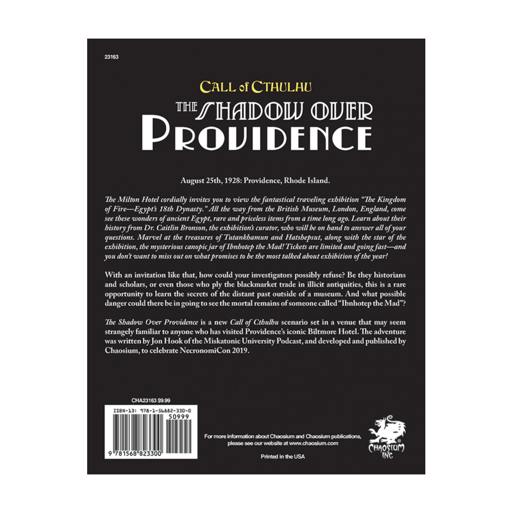 Call of Cthulhu 7th Ed - The Shadow Over Providence