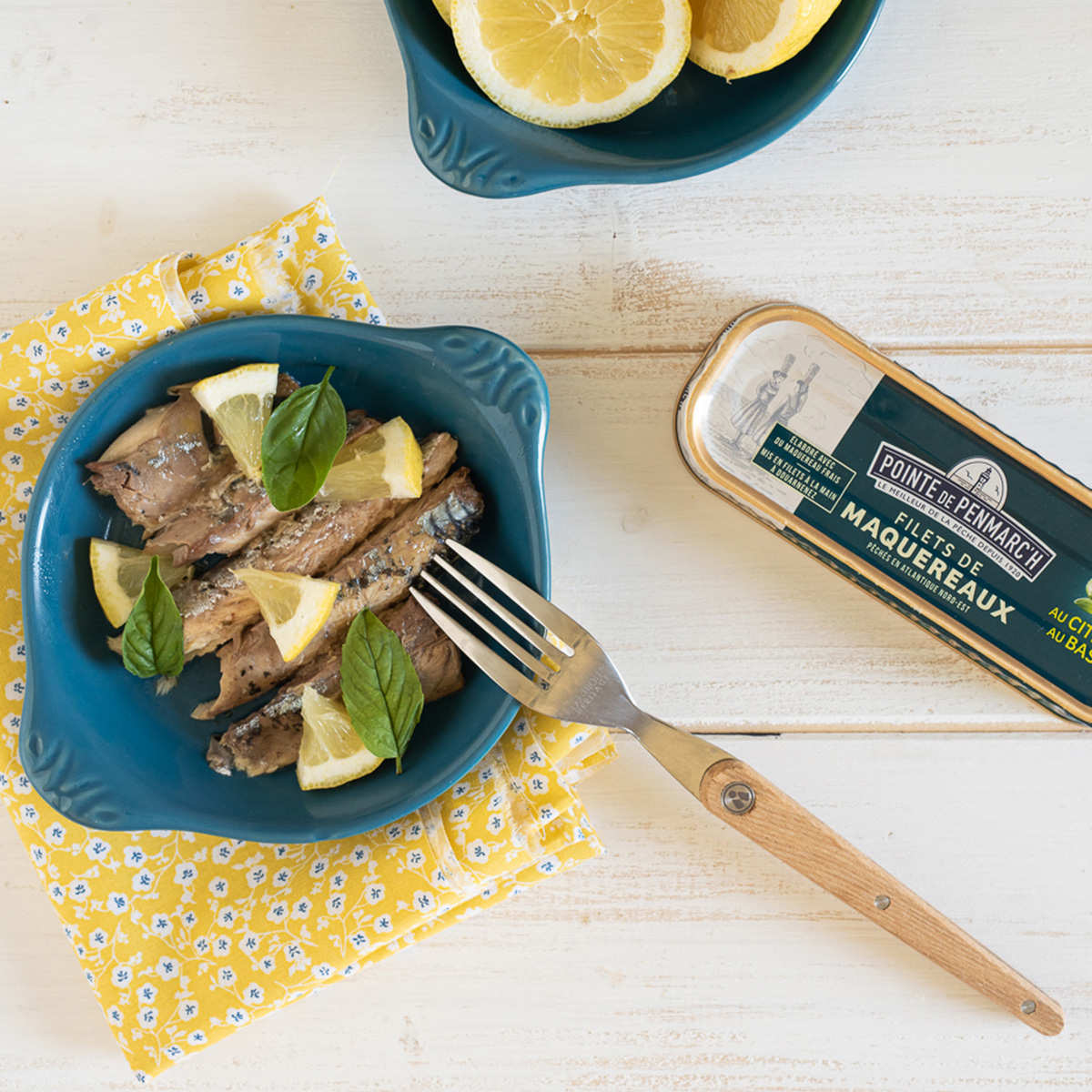 Filets de maquereaux marinés au citron et basilic sans huile