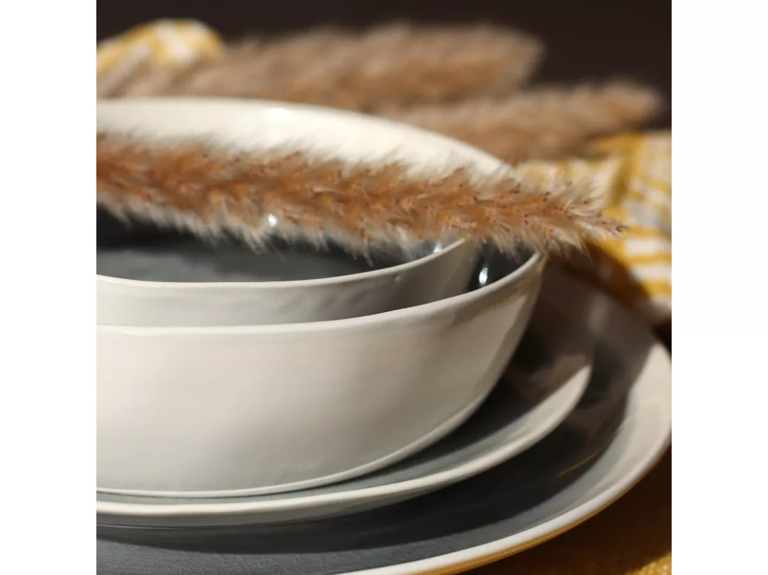 Ogo Living - Lot 6 Assiettes Coupes Cap 16cm En Gres