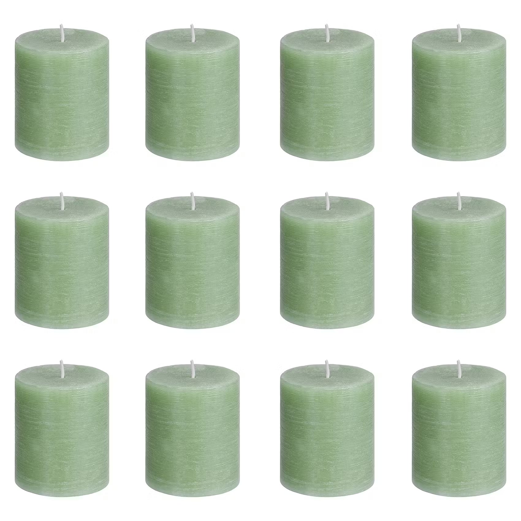 RUSTIC Stumpenkerze 12er-Set