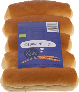 Nur PUUR Hot Dog Brötchen, 5 Stück
