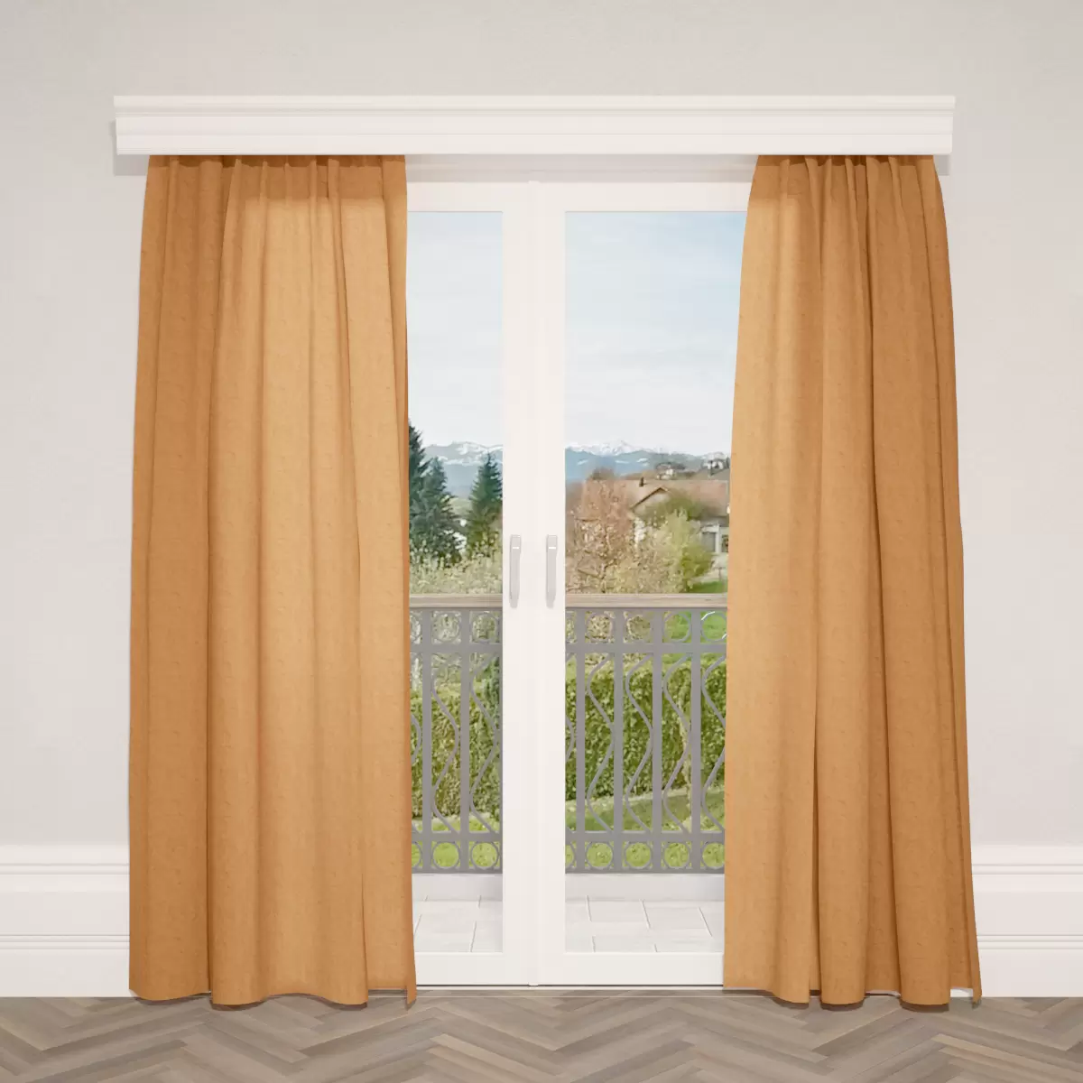 Nachtvorhang Marmor Braun