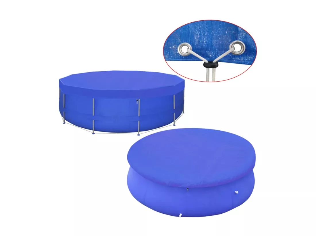 Couverture de piscine PE Ronde 460 cm 90 g/m2